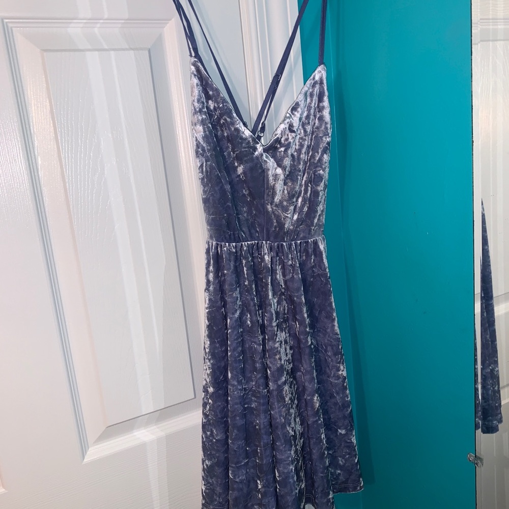Forever 21 Periwinkle Velvet Dress. Size Small.